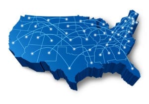 United ATM Group U.S.A 3D map communication network